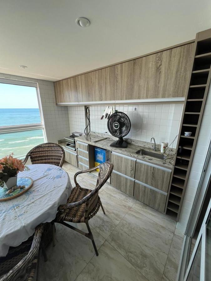 Mongagua Com Vista Para O Mar Pe Na Areia Eksteriør bilde